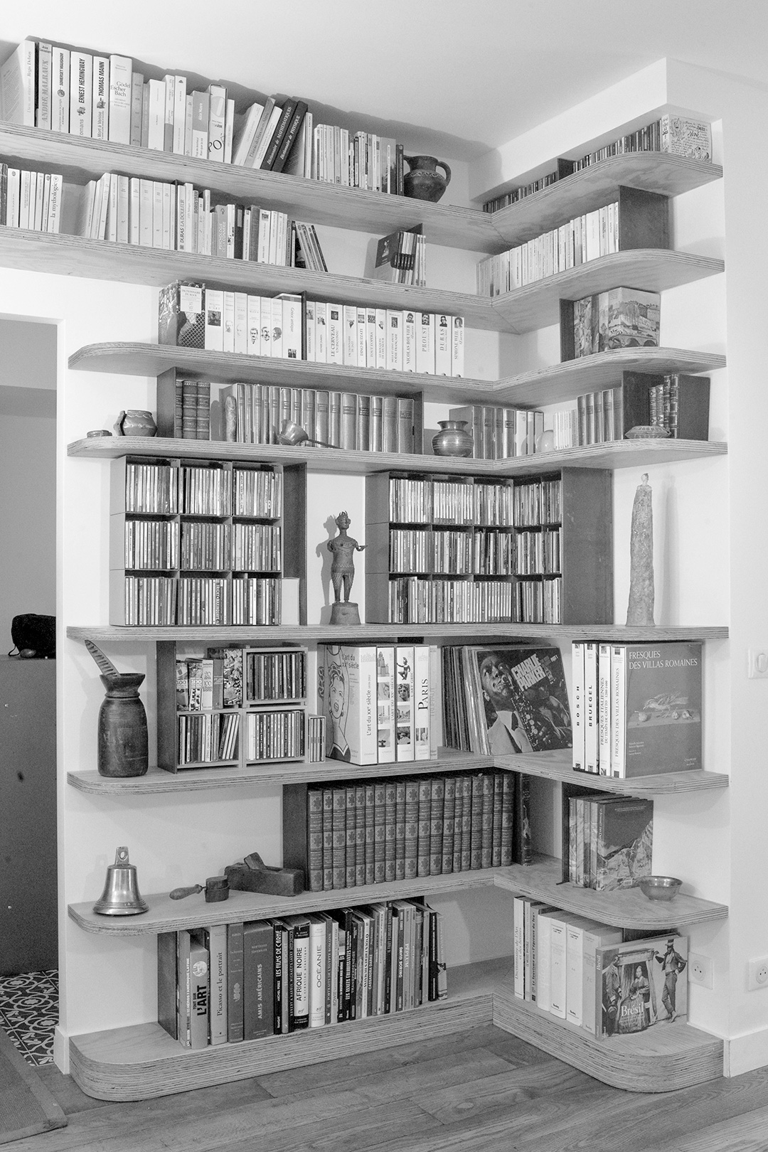 Bibliothèque bois et metal